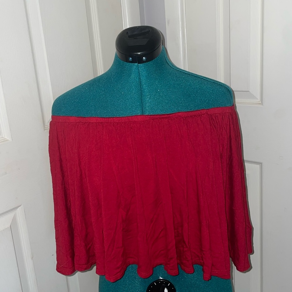 daytrip size small, red, off the shoulder top